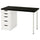 LAGKAPTEN / ALEX desk, black-brown/white, 120x60 cm