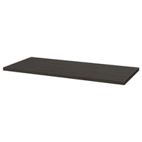 LAGKAPTEN / ALEX - Desk, brown-black/grey-turquoise, , 140x60 cm - best price from Maltashopper.com 39521513