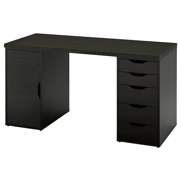Ikea LAGKAPTEN / ALEX - Desk, brown/black, , 140x60 cm