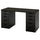 LAGKAPTEN / ALEX desk, black-brown, 140x60 cm