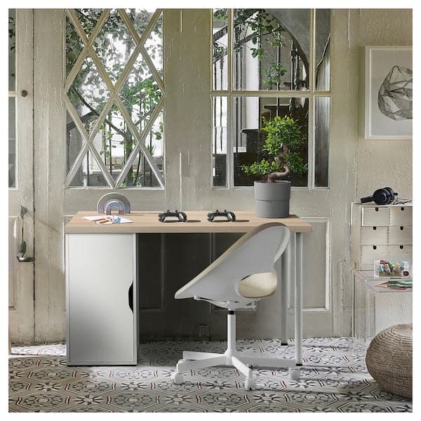 Ikea LAGKAPTEN / ALEX - Desk, white stained/oak effect white, 120x60 cm