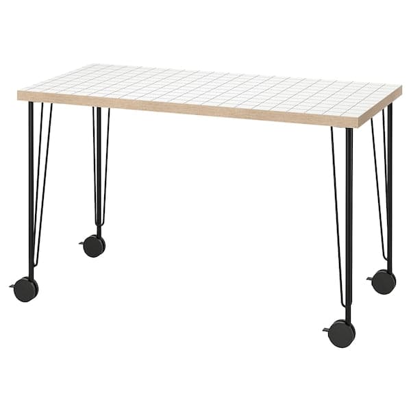 Ikea LAGKAPTEN / KRILLE - Desk, white anthracite/black, 120x60 cm