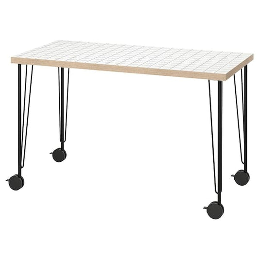 Ikea LAGKAPTEN / KRILLE - Desk, white anthracite/black, 120x60 cm