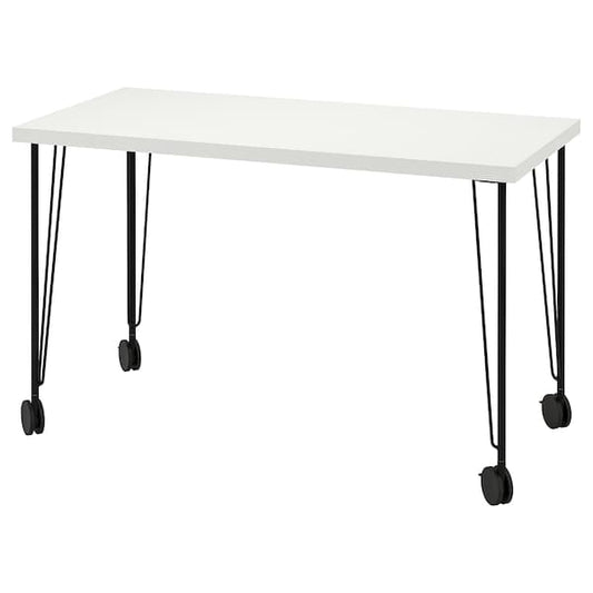 Ikea LAGKAPTEN / KRILLE - Desk, white/black, 120x60 cm