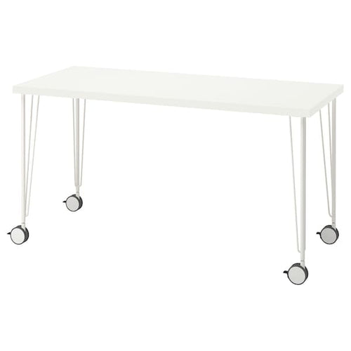 LAGKAPTEN / KRILLE - Desk, white, 140x60 cm