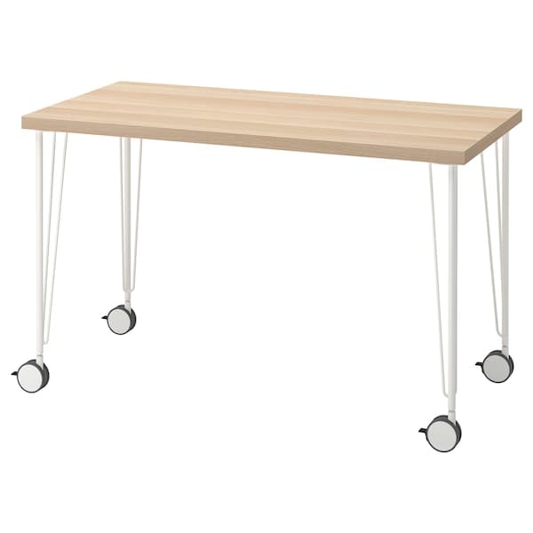 Ikea LAGKAPTEN / KRILLE - Desk, white stained oak effect/white, 120x60 cm