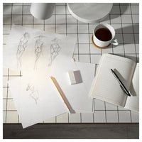 LAGKAPTEN / MITTBACK - Desk, white anthracite/birch, 140x60 cm - best price from Maltashopper.com 49508484