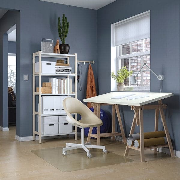 Ikea LAGKAPTEN / MITTBACK - Desk, white/birch, 140x60 cm