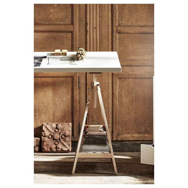 Ikea LAGKAPTEN / MITTBACK - Desk, white/birch, 140x60 cm