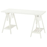 LAGKAPTEN / MITTBACK desk, white, 140x60 cm