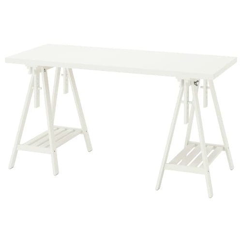 LAGKAPTEN / MITTBACK - Desk, white, 140x60 cm