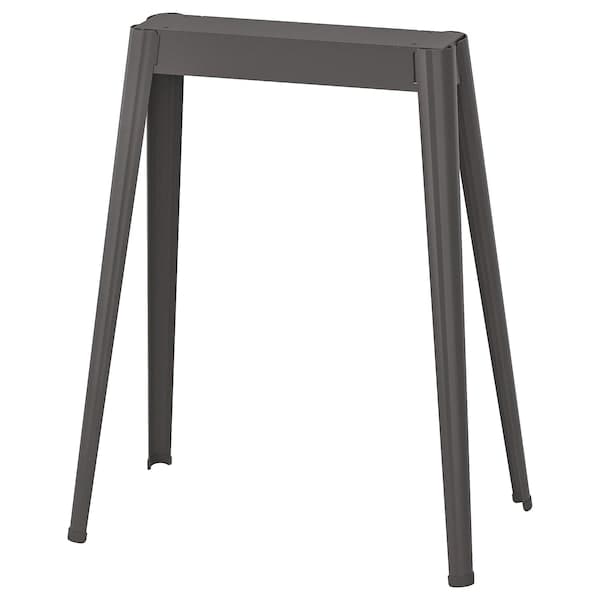 LAGKAPTEN / NÄRSPEL - Desk, white stained oak effect/dark grey, 120x60 cm - best price from Maltashopper.com 59416912