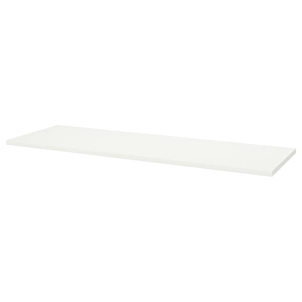 LAGKAPTEN / OLOV - Desk, white/black, 200x60 cm - best price from Maltashopper.com 79417604