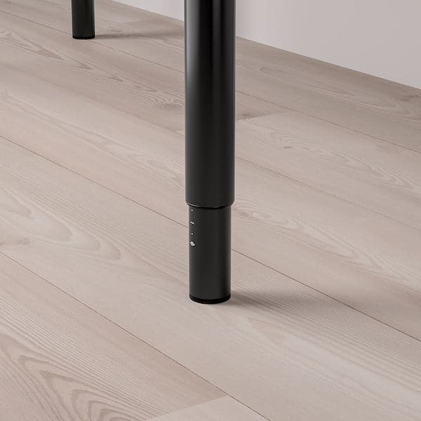 LAGKAPTEN / OLOV - Desk, white/black, 120x60 cm - best price from Maltashopper.com 19416773