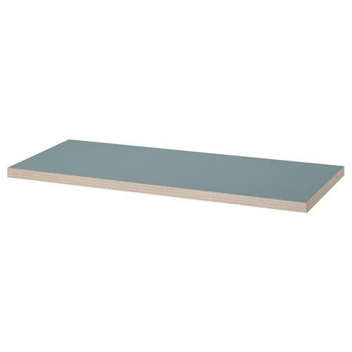 LAGKAPTEN - Table top, grey/turquoise, 120x60 cm