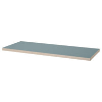LAGKAPTEN - Table top, grey/turquoise, 140x60 cm - best price from Maltashopper.com 80569408