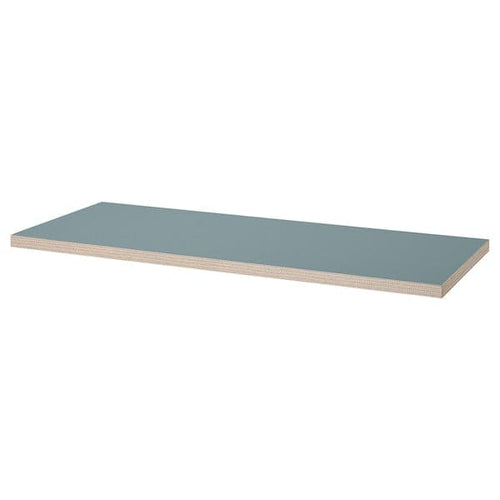 LAGKAPTEN - Table top, grey/turquoise, 140x60 cm
