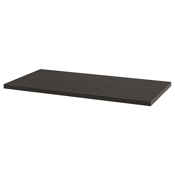 LAGKAPTEN Table top - black-brown 120x60 cm ,