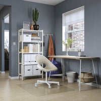 LAGKAPTEN / TILLSLAG - Desk, white anthracite/white, 140x60 cm - best price from Maltashopper.com 89508439