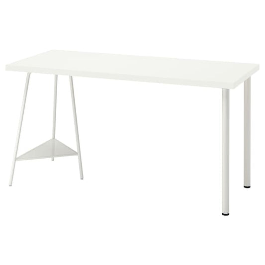 LAGKAPTEN / TILLSLAG - Desk, white, 140x60 cm - best price from Maltashopper.com 39417187
