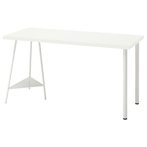 LAGKAPTEN / TILLSLAG - Desk, white, 140x60 cm