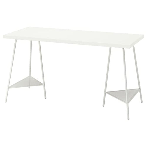 LAGKAPTEN / TILLSLAG - Desk, white, 140x60 cm