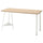 LAGKAPTEN / TILLSLAG - LAGKAPTEN / TILLSLAG Desk, white stained oak effect/white, 140x60 cm