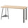 LAGKAPTEN / TILLSLAG - LAGKAPTEN / TILLSLAG Desk, white stained oak effect/black, 140x60 cm