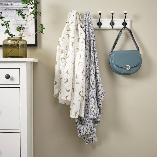 LANDKRABBA - Rack with 5 hooks, white, 50 cm - best price from Maltashopper.com 60531893