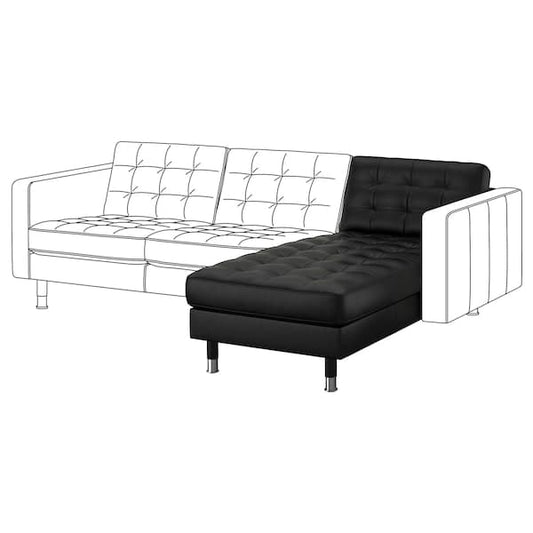Ikea LANDSKRONA Chiase-longue, additional element - Grann/Bomstad black/metal ,