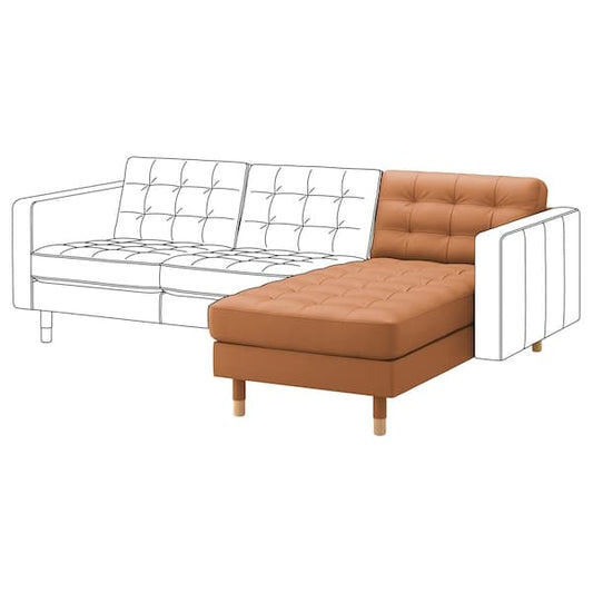 Ikea LANDSKRONA Chiase-longue, additional element - Grann/Bomstad brown ochre/wood ,