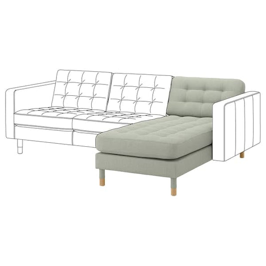 Ikea LANDSKRONA Chiase-longue, additional element - Gunnared light green/wood ,