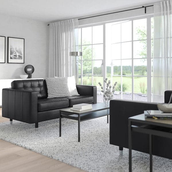 LANDSKRONA 2-seater sofa - Grann/Bomstad black/metal , - best price from Maltashopper.com 19031742