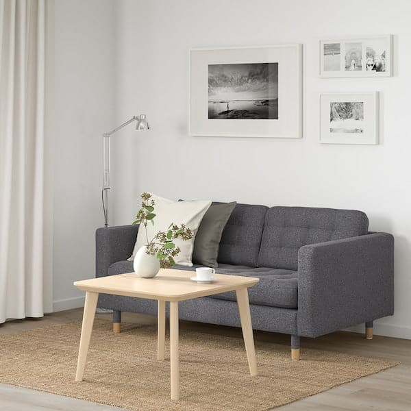 Ikea LANDSKRONA 2-seater sofa - Gunnared dark grey/wood ,
