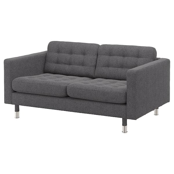 LANDSKRONA 2-seater sofa - Gunnared dark grey/metal , - best price from Maltashopper.com 59270274