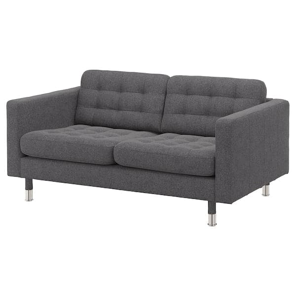 Ikea LANDSKRONA 2-seater sofa - Gunnared dark grey/metal ,