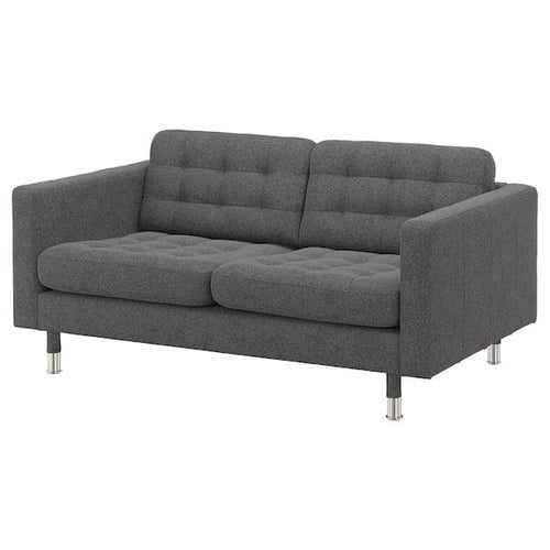 LANDSKRONA 2-seater sofa - Gunnared dark grey/metal ,