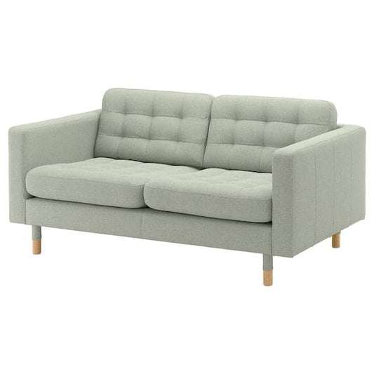 Ikea LANDSKRONA 2-seater sofa - Gunnared light green/wood ,