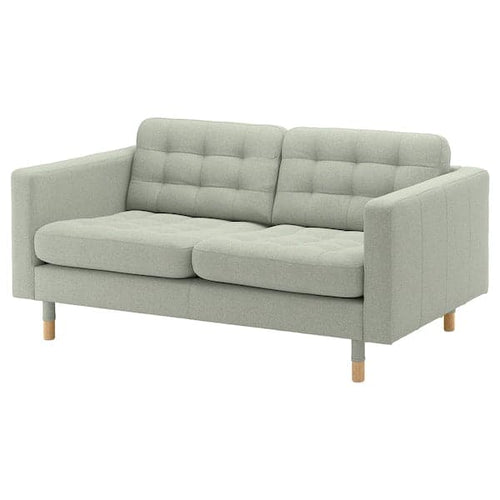 LANDSKRONA 2-seater sofa - Gunnared light green/wood ,