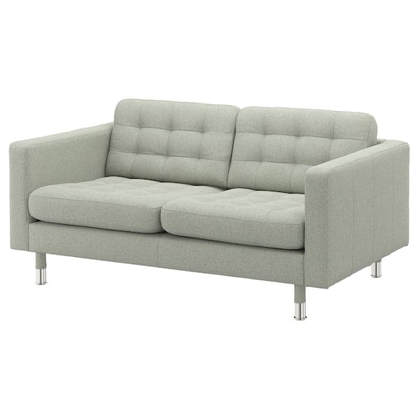 Ikea LANDSKRONA 2-seater sofa - Gunnared light green/metal ,