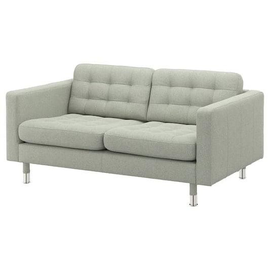 Ikea LANDSKRONA 2-seater sofa - Gunnared light green/metal ,