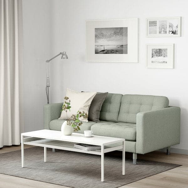 LANDSKRONA 2-seater sofa - Gunnared light green/metal , - best price from Maltashopper.com 49270284