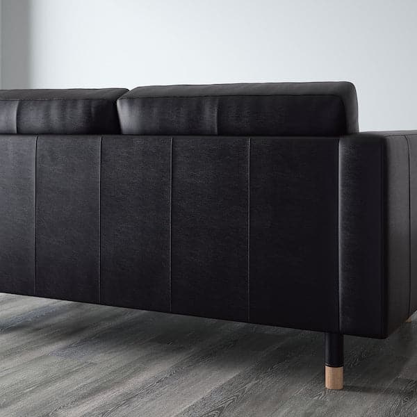 Ikea LANDSKRONA 3-seater sofa - with chaise-longue/Grann/Bomstad black/wood ,
