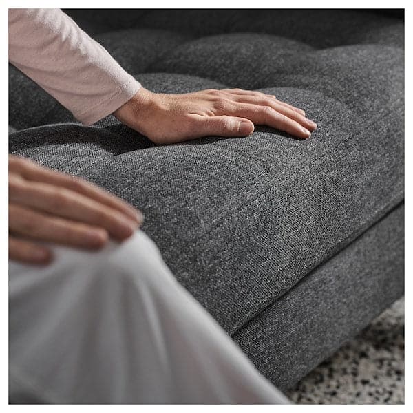 Ikea LANDSKRONA 3-seater sofa - with chaise-longue/Gunnared dark grey/wood ,