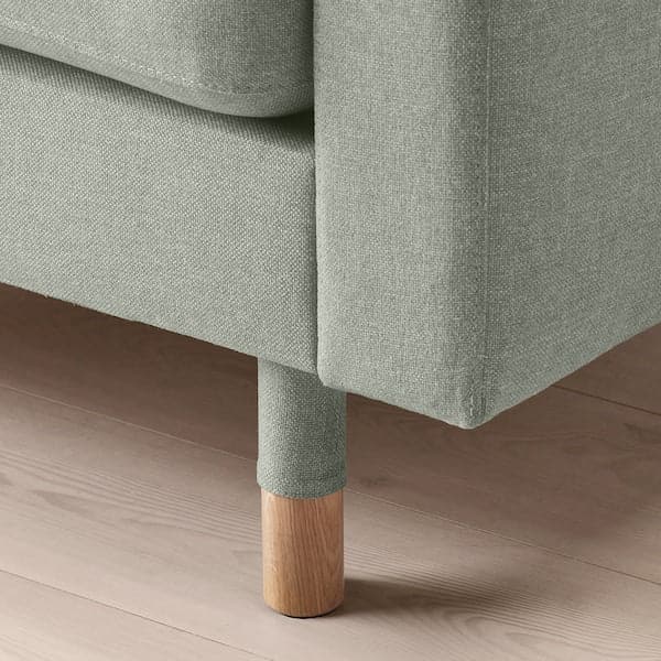 Ikea LANDSKRONA 3-seater sofa - with chaise-longue/Gunnared light green/wood ,