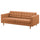 LANDSKRONA 3-seater sofa - Grann/Bomstad brown ochre/wood ,