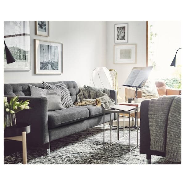 Ikea LANDSKRONA 3-seater sofa - Gunnared dark grey/metal ,