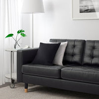 LANDSKRONA 4-seater sofa - with chaise-longue/Grann/Bomstad black/wood , - best price from Maltashopper.com 49032410