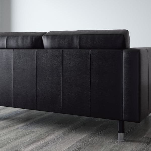 LANDSKRONA 4-seater sofa - with chaise-longue/Grann/Bomstad black/metal , - best price from Maltashopper.com 29032406