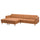 LANDSKRONA - 4-seater sofa with chaise-longue, Grann/Bomstad ochre brown/metal ,